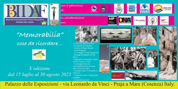 BIENNALE INTERNAZIONALE D�ARTE FOTOGRAFICA �RIVIERA DEI CEDRI� - X edizione 2022-23          