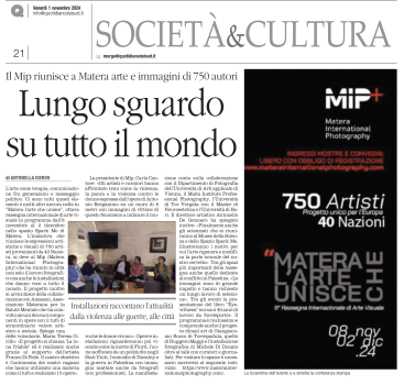 DAL 8 NOVEMBRE AL 2 DICEMBRE 2024 |  MATERA L'ARTE CHE UNISCE | 8&deg; RASSEGNA INTERNAZIONALE DI ARTE VISUALE | 