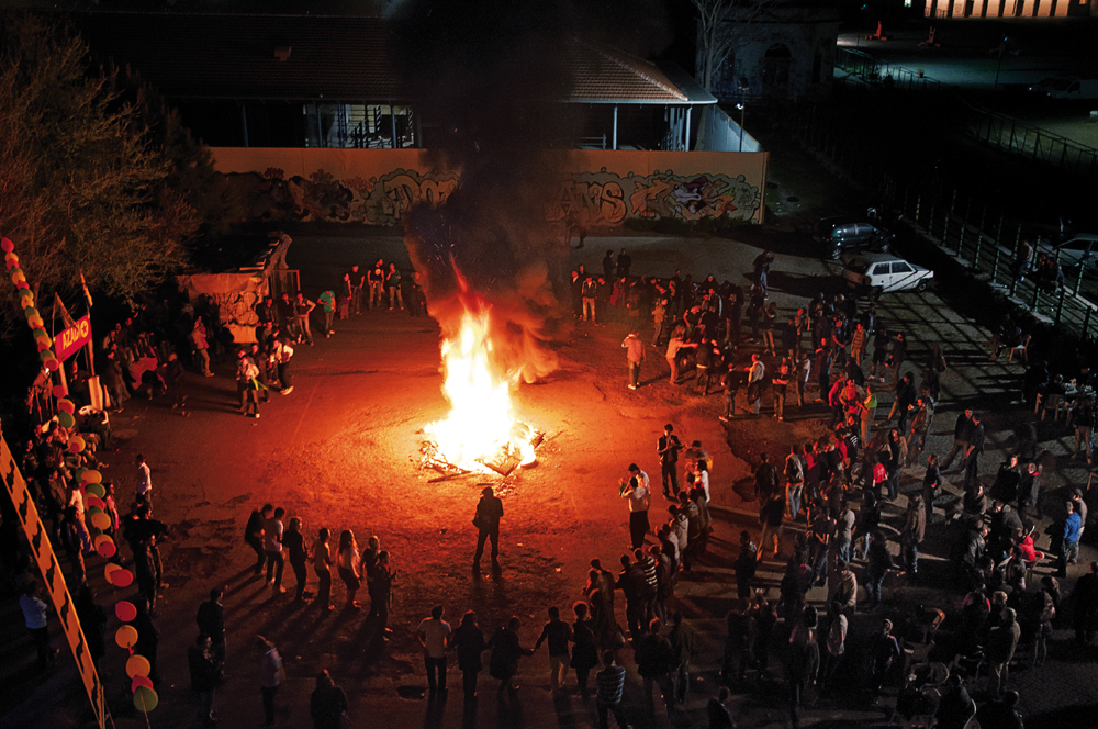 Exiled to Ararat - Ararat social centre. Celebration of Newroz 2012. All night Kurds and Italians have danced around the bonfire.